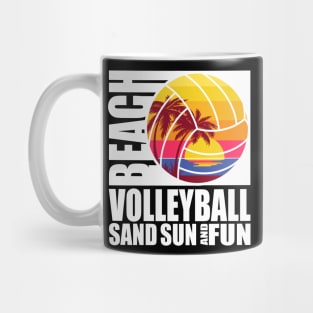 Beach Volleyball - Sand Sun and Fun Dark Mug